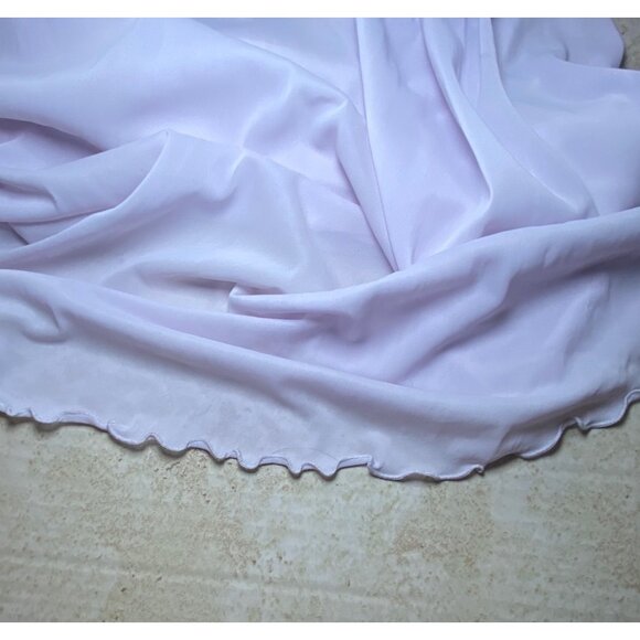 Vintage Lavender Sleeveless Nightgown Lace Accent Floral Detail Coquette Fairy - Picture 5 of 5